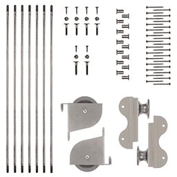Hardware kit for 16" wide library ladder, black finish