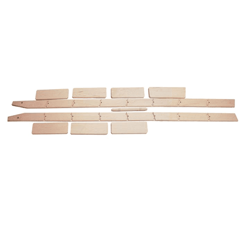 8x16 Maple Unassembled Library Ladder in Unfinished - Quiet Glide