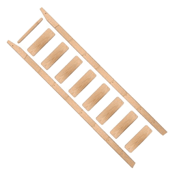 Maple ladder with pre-drilled holes and dado sides for easy assembly.