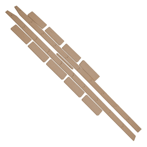 Cherry library ladder with side rails and 9 steps