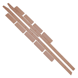 10'''' x 16" Red Oak Unassembled Library Ladder, Unfinished - Quiet Glide