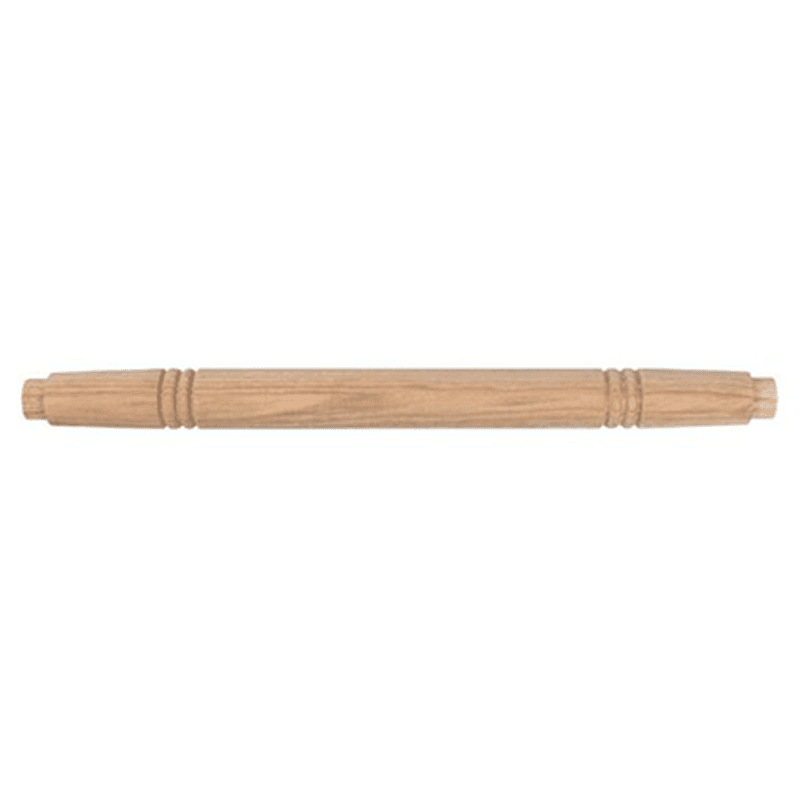 Red Oak Wide Turned Top Rung for Library Ladders