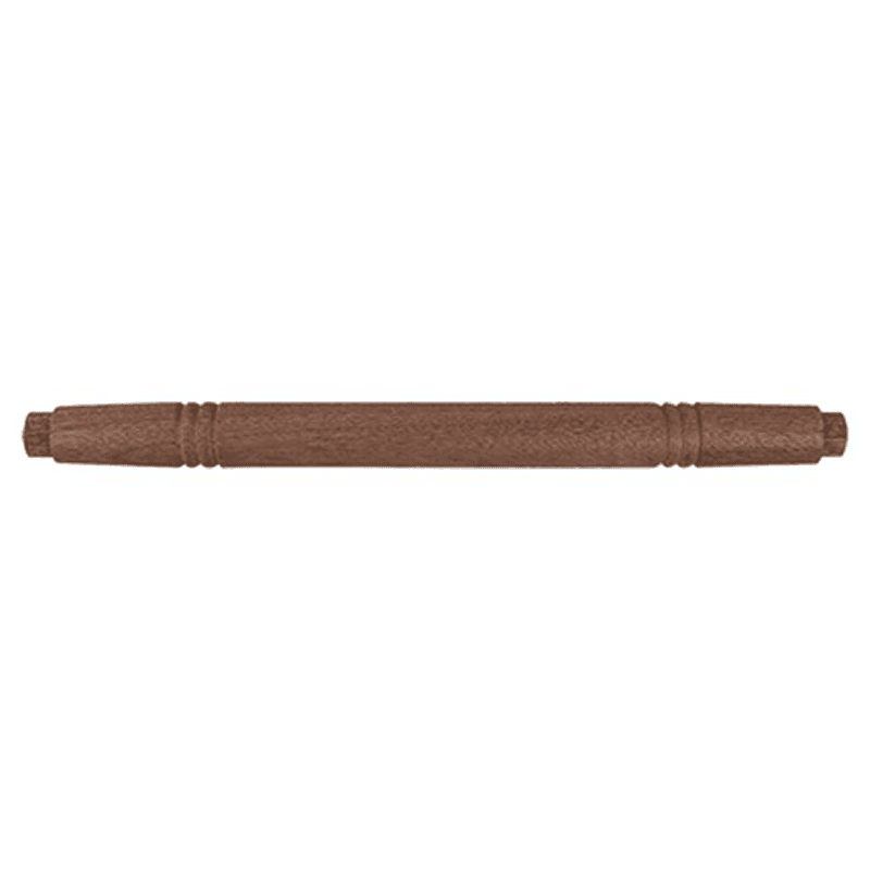 Quiet Glide Walnut Library Ladder Top Rung, 1-1/4" x 19-3/8", Turned Design