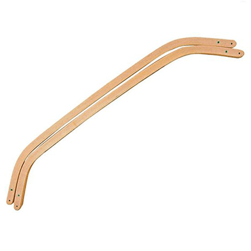 Quiet Glide Steam-Bent Hand Rail for Library Ladders, Red Oak