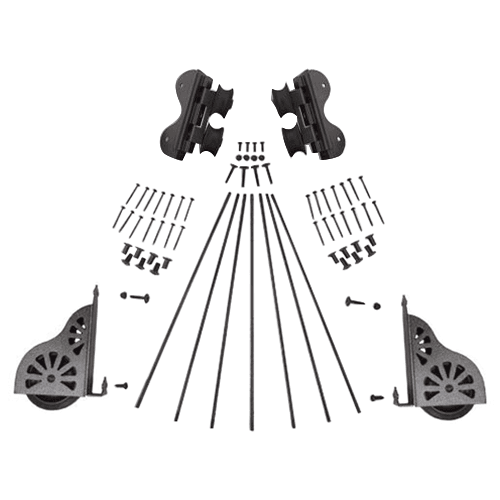 Quiet Glide Technology Swivel Rolling Hardware Kit for 16" Wide Library Ladder