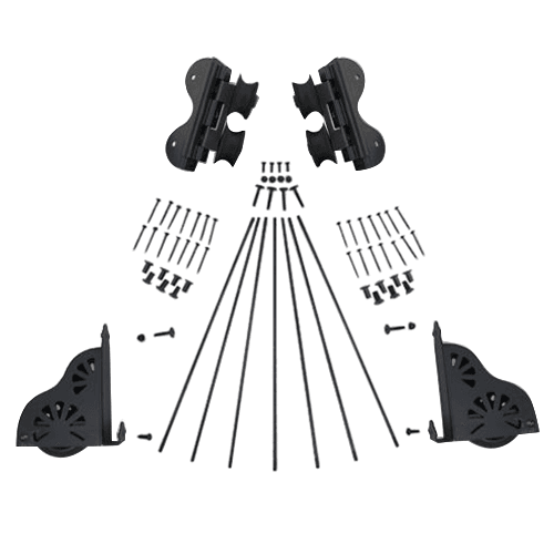 Quiet Glide Rolling Ladder Hardware with Braking System