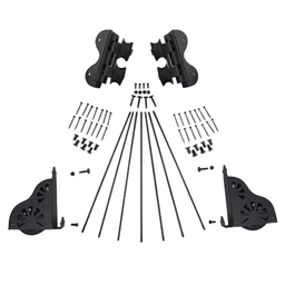 Quiet Glide Rolling Ladder Hardware with Braking System