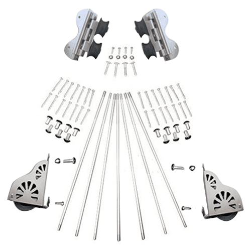 QG Solid Aluminum Rail and Patented Quiet Glide Technology Hardware Kit for Rolling Ladders