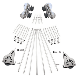 QG Solid Aluminum Rail and Patented Quiet Glide Technology Hardware Kit for Rolling Ladders