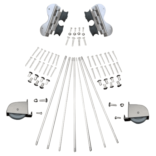 Quiet Glide Technology with Solid Aluminum Rail for Library Ladder