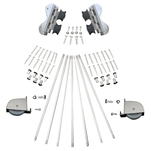 Quiet Glide Technology with Sturdy Solid Aluminum Rail and 7 Rung Support Kit