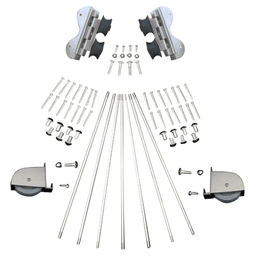 Quiet Glide Technology with Sturdy Solid Aluminum Rail and 7 Rung Support Kit