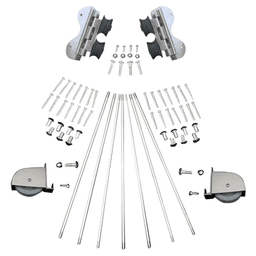 Kit Includes 2 Top Roller Guides & 2 Contemporary Bottom Rollers with Brake for Quiet Glide Ladders