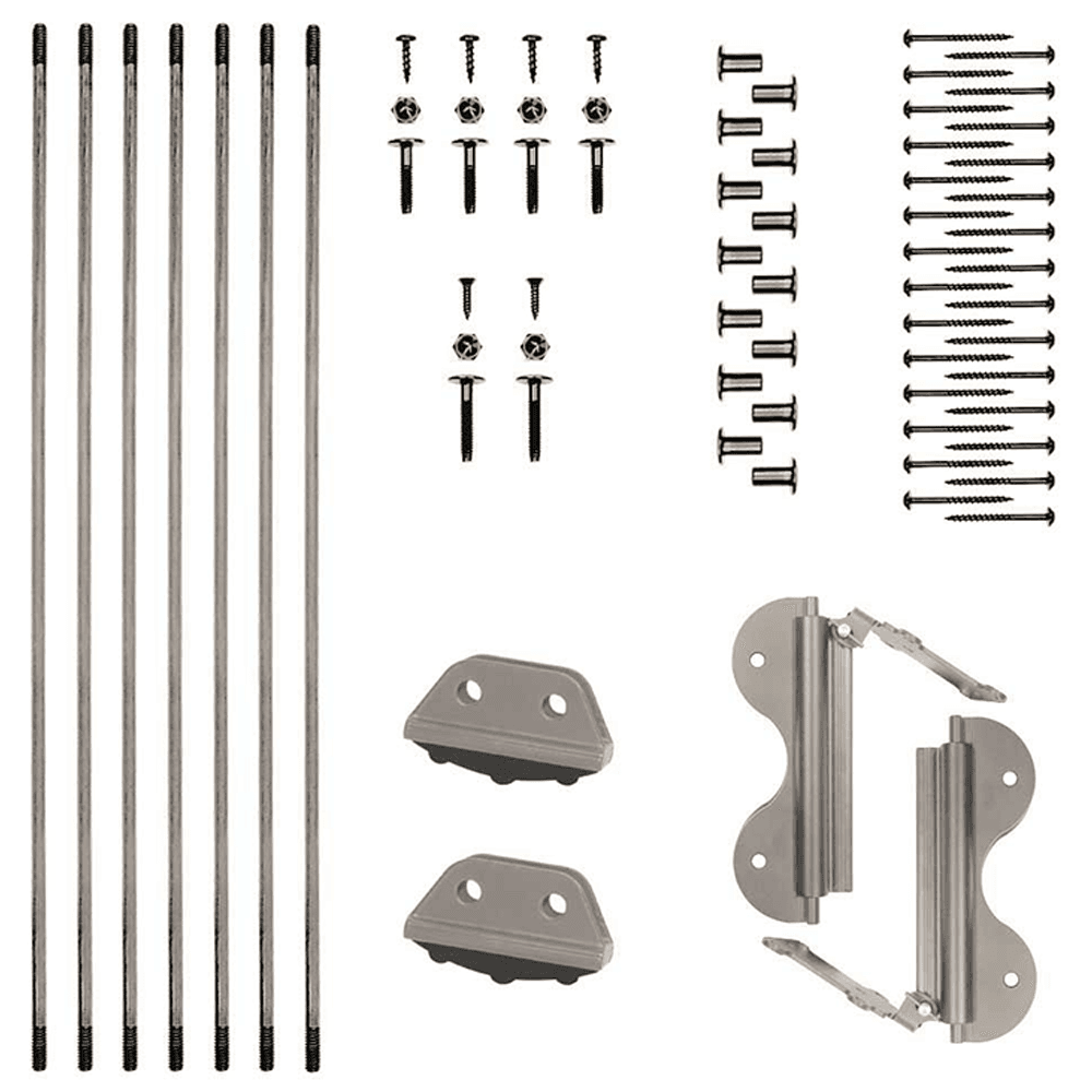 Quiet Glide Stationary Mount Hardware Kit for 20" Wide Library Ladder in Black Finish - Upper Mount Assembly
