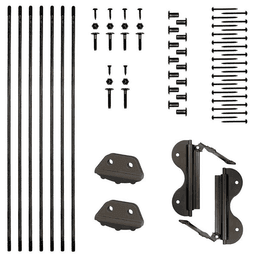 Hardware Kit includes 2 Upper Stationary Mount Assemblies, 2 Non-Skid Ladder Feet and 7 Wide Rung Support Kit