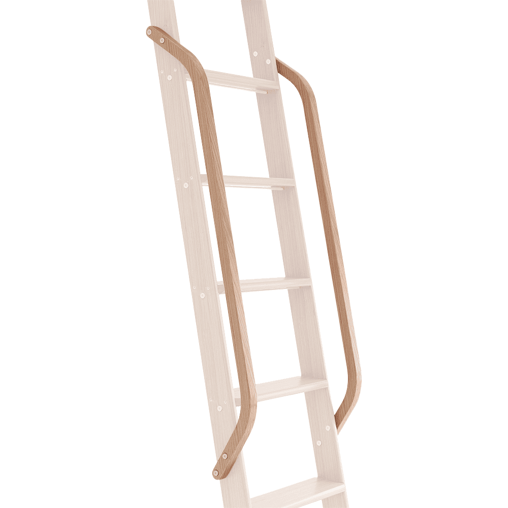 47" Wooden Handrail with Satin Nickel Bolt, Clear Coat Finish, Cherry Main - Image