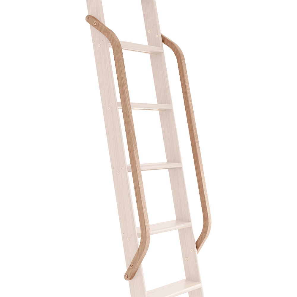 47" Wooden Handrail with Satin Brass Bolt, Clear Coat Finish, Cherry Main - Image