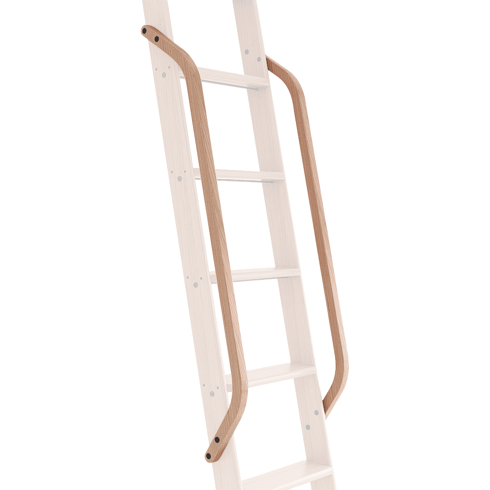 47" Wooden Handrail with Black Bolt, Clear Coat Finish, Cherry Main - Image