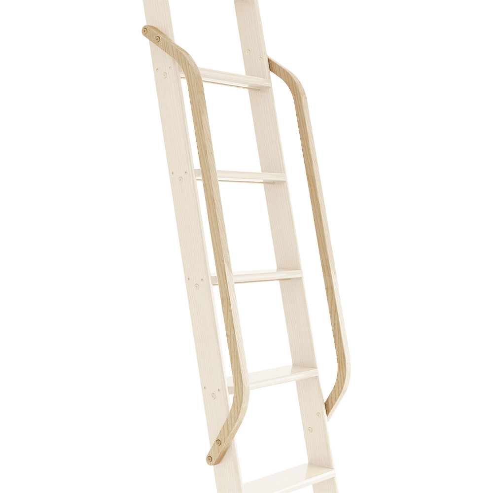 47" Wooden Handrail with Satin Brass Bolt, Clear Coat Finish, Hickory Main - Image