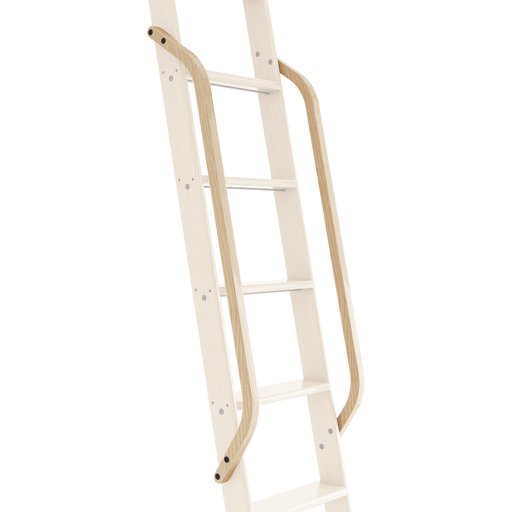 47" Wooden Handrail with Black Bolt, Clear Coat Finish, Hickory Main - Image