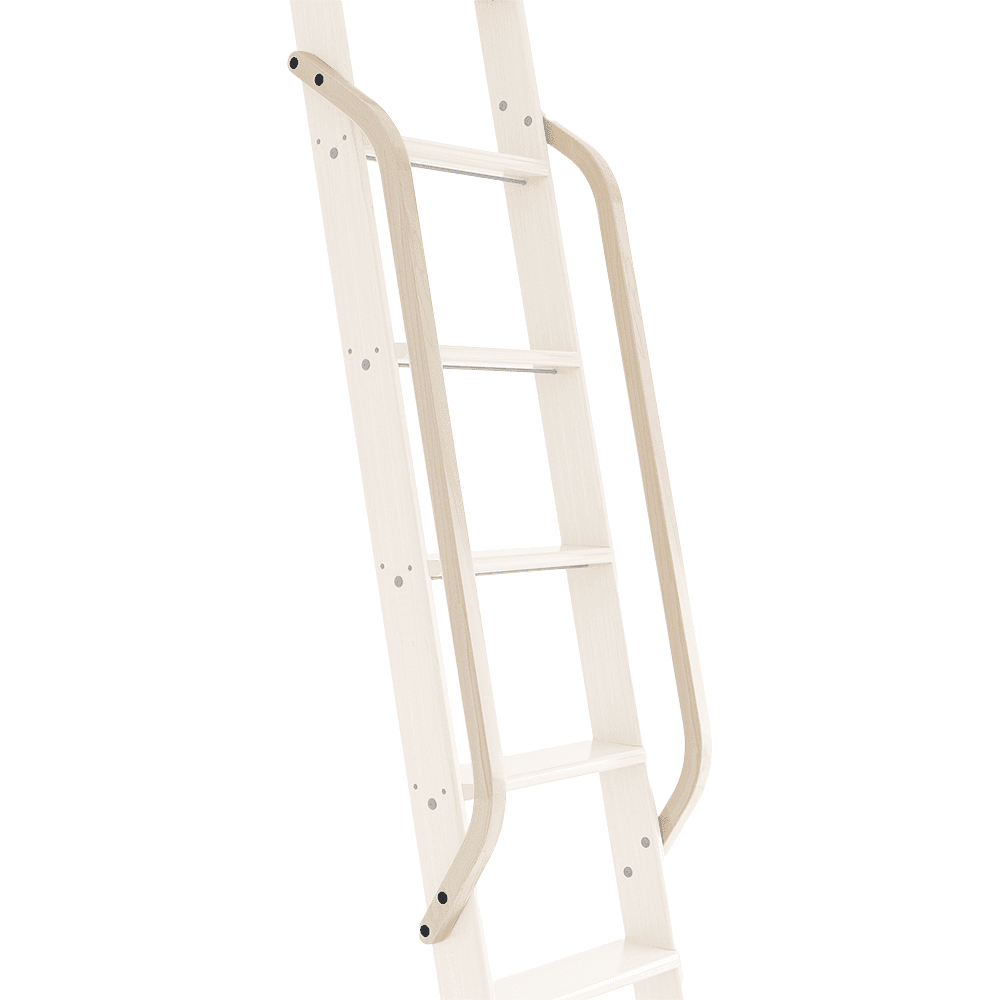 47" Wooden Handrail with Black Bolt, Clear Coat Finish, Maple Main - Image
