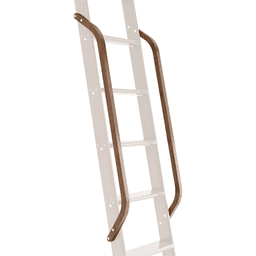 47" Wooden Handrail with Satin Nickel Bolt, Clear Coat Finish, Walnut Main - Image