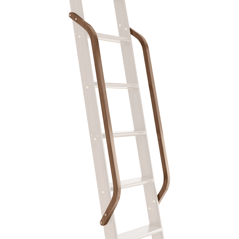47" Wooden Handrail with Satin Brass Bolt, Clear Coat Finish, Walnut Main - Image