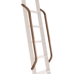 47" Wooden Handrail with Black Bolt, Unfinished, Walnut Main - Image