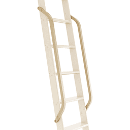 47" Wooden Handrail with Satin Brass Bolt, Clear Coat Finish, White Oak Main - Image