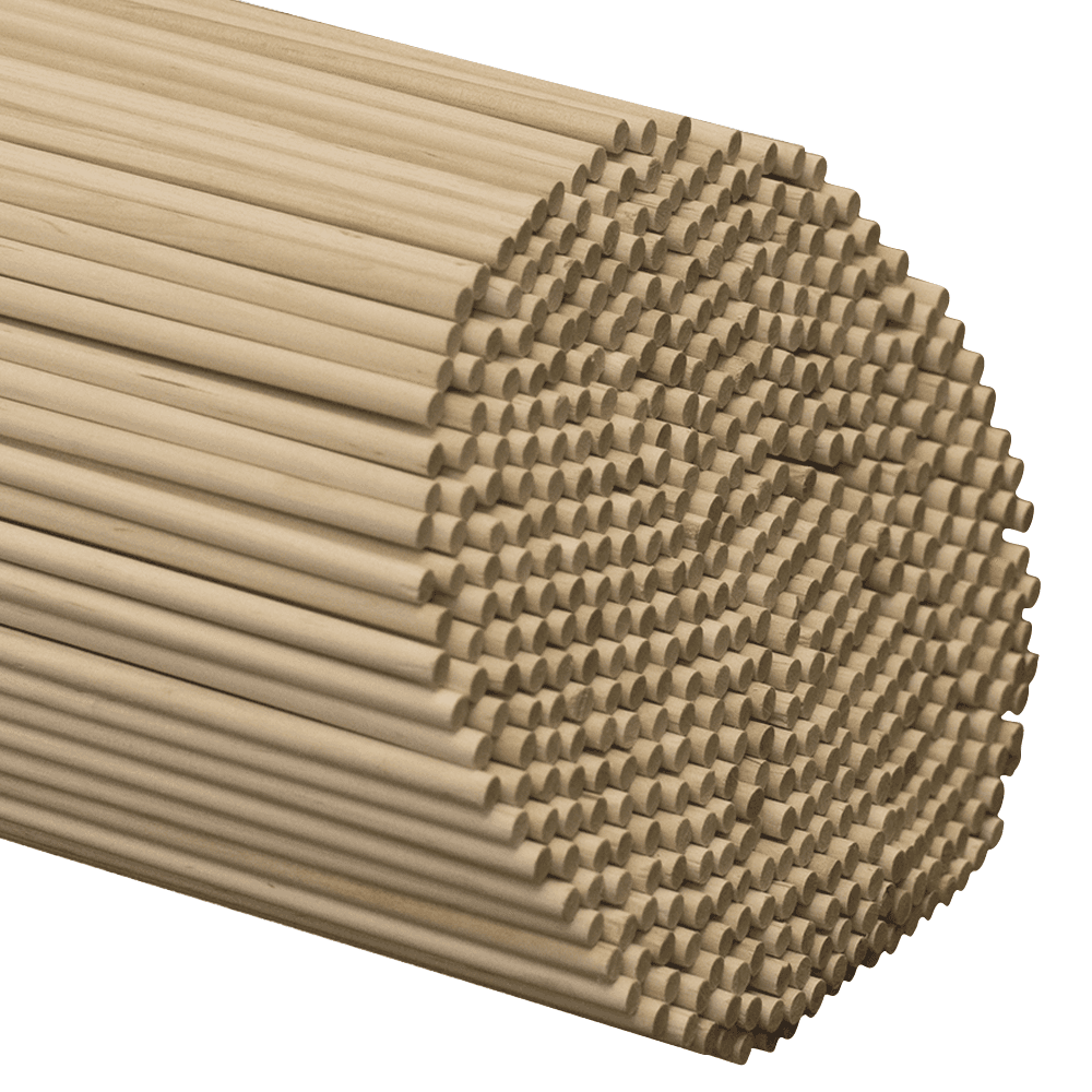 Finest quality birchwood dowel rod bundle of 200 for smooth and uniform finishing touches by Excel Dowel & Wood Products