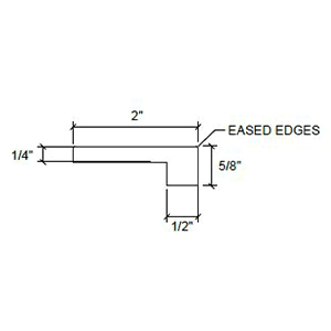 5/8" x 96" Dado Shower Trim, Luna Alt 1 - Image