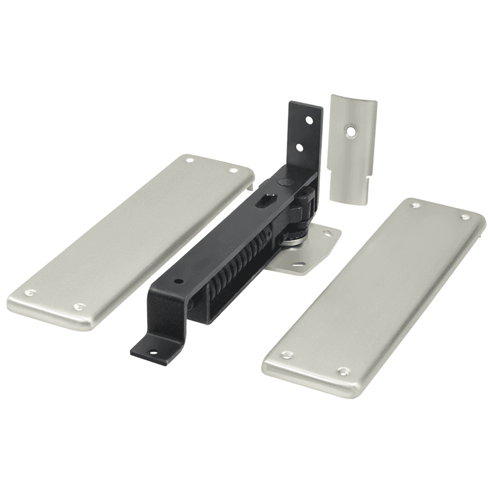 DASH95 Double-Action Spring Hinge, 3-3/4" x 9-1/4", Brushed Nickel Main - Image
