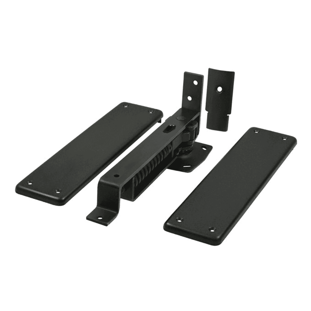 DASH95 Double-Action Spring Hinge, 3-3/4" x 9-1/4", Painted Black Main - Image