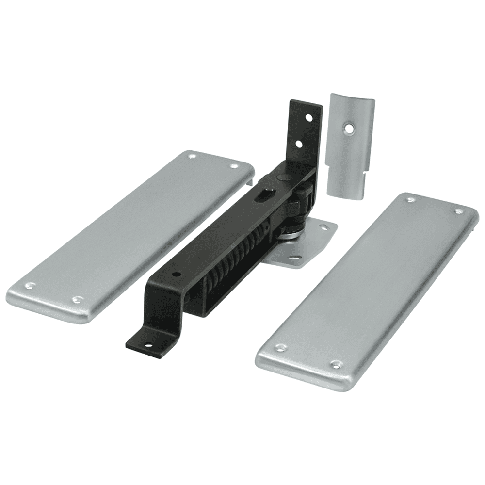 DASH95 Double-Action Spring Hinge, 3-3/4" x 9-1/4", Brushed Chrome Main - Image