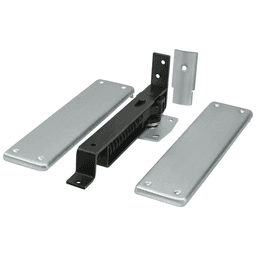 DASH95 Double-Action Spring Hinge, 3-3/4" x 9-1/4", Brushed Chrome Main - Image