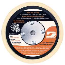 Dynabrade 5" Hook and Loop Non-Vacuum Disc Radius Pad