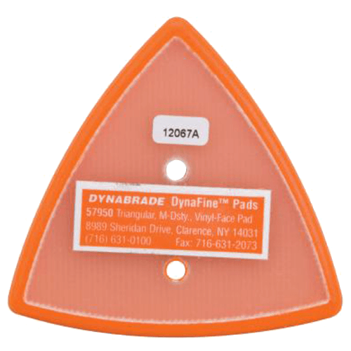 Dynabrade Dynafine PSA Triangle Sanding Pad without Holes - Self-Skinning Urethane Foam