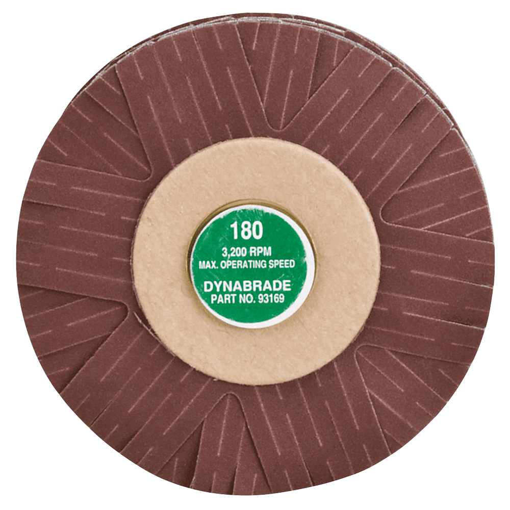 DynaCut&trade; 4" 180 Grit Spindle-Mount Sanding Stars for Wood and Metalworking Applications