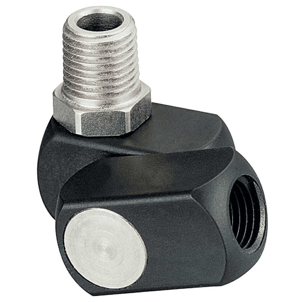 1/4" Dynaswivel Double Pivot Composite Fitting - Front view