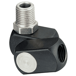 1/4" Dynaswivel Double Pivot Composite Fitting - Front view