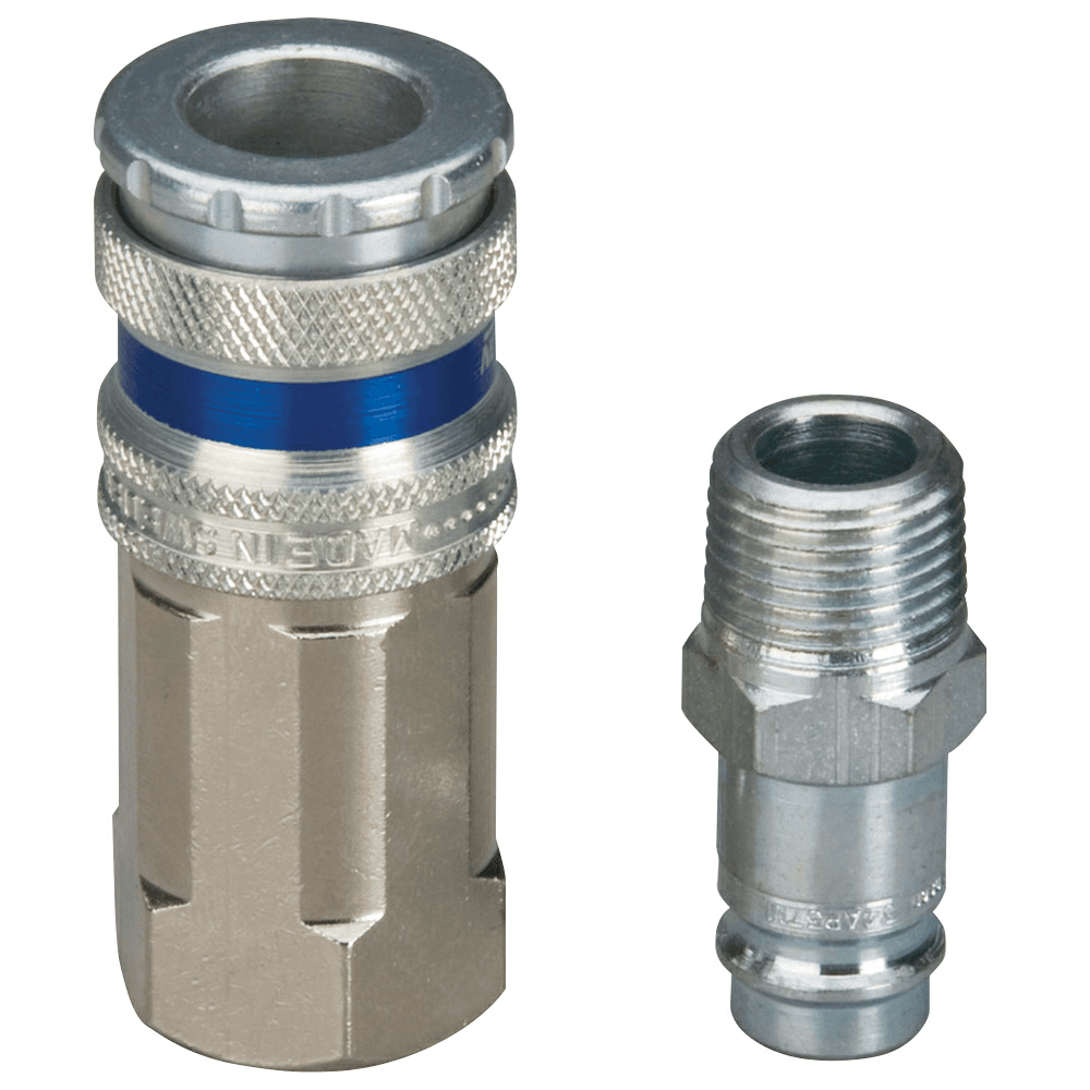 Dynabrade 3/8" Female Coupler with 3/8" Male Plug Assembly - Maximum working pressure: 150 PSIG