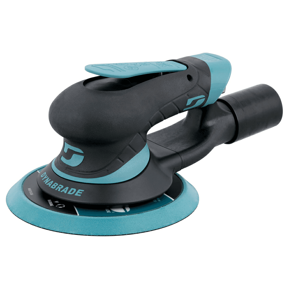 6" Dynorbital Extreme Random Orbital Sander, 3/16" Orbit Central Vacuum with 6-Hole Hook & Loop Pad by Dynabrade