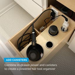 Docking Drawer Blade In-Drawer Outlet with 20-amp 2 AC, White Alt 6 - Image