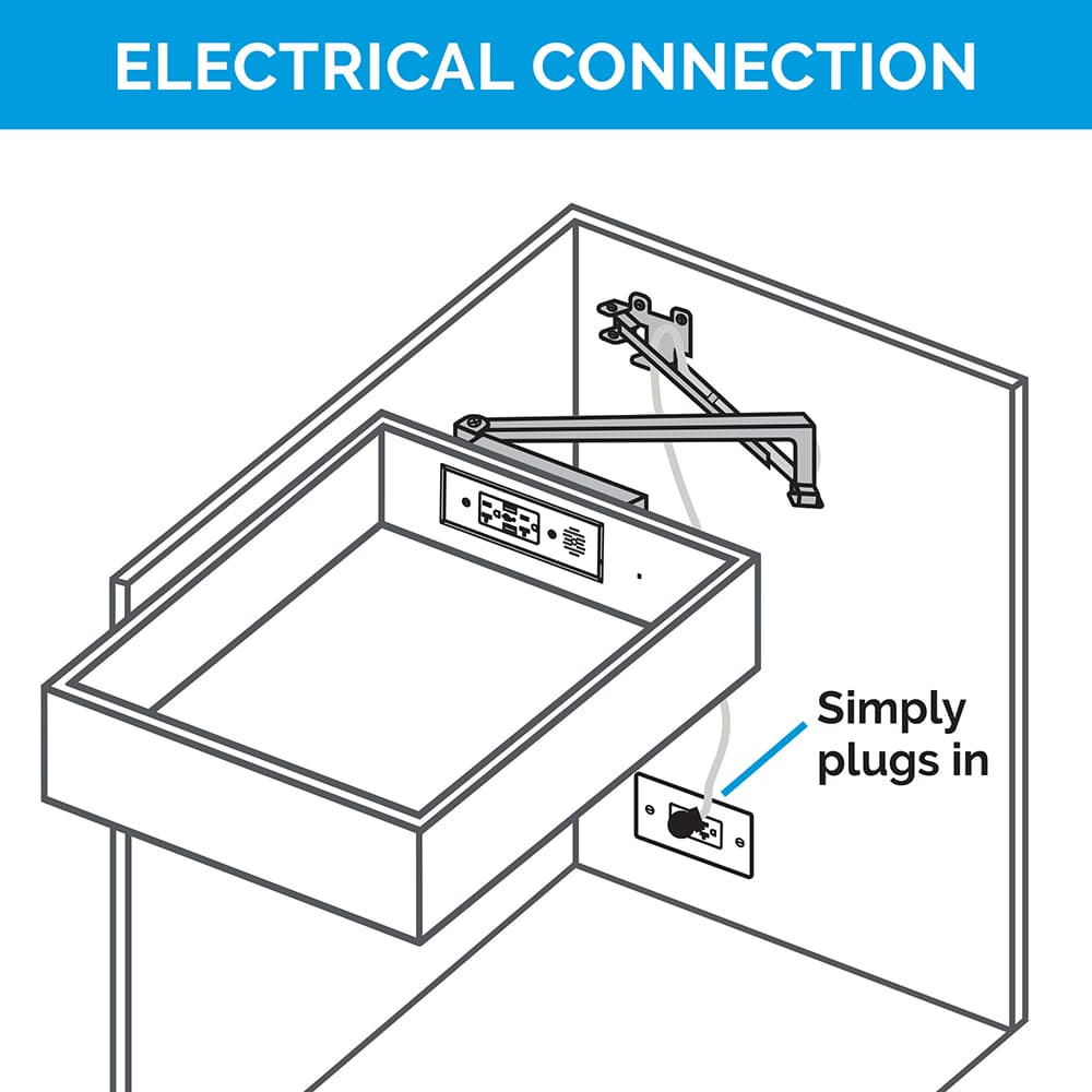 Docking Drawer Blade In-Drawer Outlet with 20-amp 2 AC - GFCI, Black Alt 6 - Image