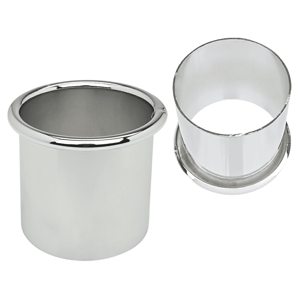 0024-00010S 3" Round Open Bottom Docking Drawer Canister, Chrome Alt 1 - Image