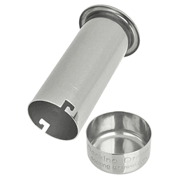 0024-00502 2" Round Capped Bottom Docking Drawer Canister, Stainless Steel Alt 1 - Image