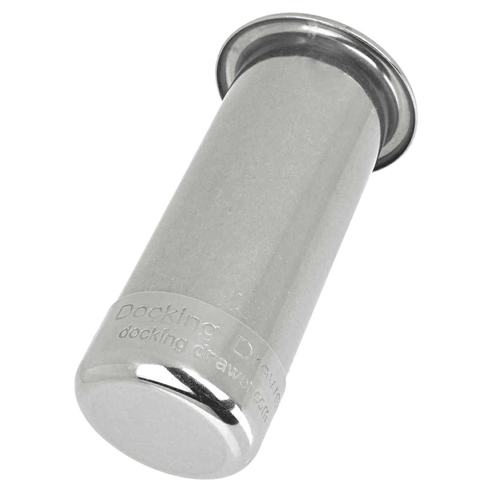 0024-00502 2" Round Capped Bottom Docking Drawer Canister, Stainless Steel Alt 2 - Image