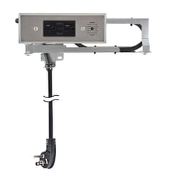 Docking Drawer 15 Amp Blade Compact Vanity Outlet with 2 30W USB-C Ports & 2 AC Outlets, Stainless Steel - Main Image