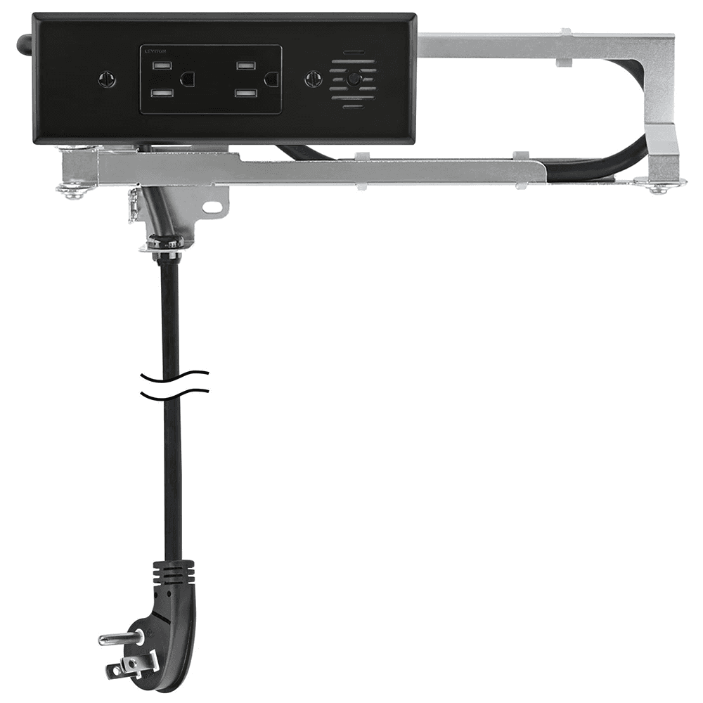 Docking Drawer Blade In-Drawer Outlet with 2 15-amp AC outlets, Black - Main Image