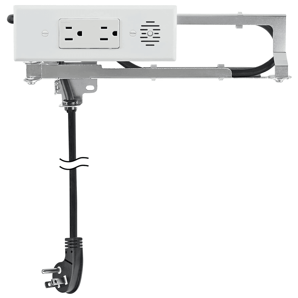 Docking Drawer Blade In-Drawer Outlet with 2 15-amp AC outlets, White - Main Image